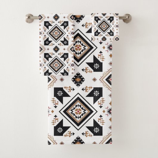 Aztec Western Pattern Bad Handdoek (Insitu)