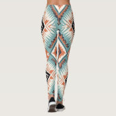 Aztec Western Tribal Groot Patroon Leggings (Achterkant)