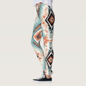 Aztec Western Tribal Groot Patroon Leggings (Links)