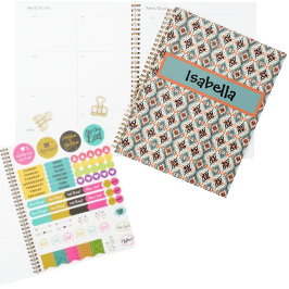 Aztec Westerne Tribal Blauwgroen perzik Planner