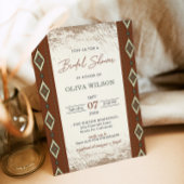 Aztec Westerse Bruiloft Uitnodiging, Rustic Boho Kaart