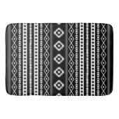 Aztec White op Black Mixed Motifs (V) Pattern Badmat (Voorkant)