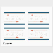 Aztec Wild One | Eerste verjaardag Rechthoekige Sticker (Vel)