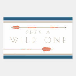 Aztec Wild One | Eerste verjaardag Rechthoekige Sticker