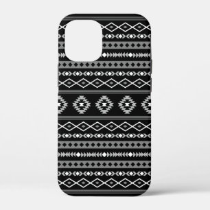 Aztec Wit Grijs Zwart Gemengde Motieven Patroon Case-Mate iPhone Case