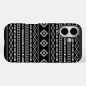 Aztec Wit Grijs Zwart Gemengde Motieven Patroon Case-Mate iPhone Case (Achterkant (horizontaal))