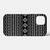 Aztec Wit Grijs Zwart Gemengde Motieven Patroon Case-Mate iPhone Case (Achterkant (horizontaal))