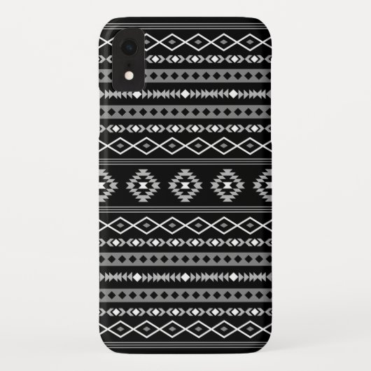 Aztec Wit Grijs Zwart Gemengde Motieven Patroon Case-Mate iPhone Case (Achterkant)