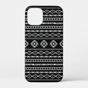 Aztec Wit Grijs Zwart Gemengde Motieven Patroon Case-Mate iPhone Case
