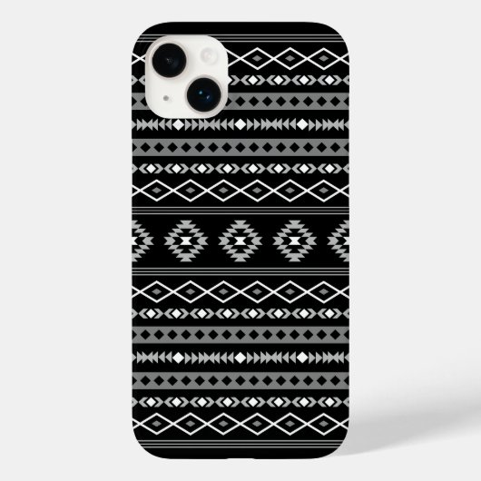 Aztec Wit Grijs Zwart Gemengde Motieven Patroon Case-Mate iPhone Case (Achterkant)