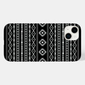 Aztec Wit Grijs Zwart Gemengde Motieven Patroon Case-Mate iPhone Case (Achterkant (horizontaal))