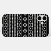 Aztec Wit Grijs Zwart Gemengde Motieven Patroon Case-Mate iPhone Case (Achterkant (horizontaal))