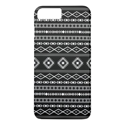 Aztec Wit Grijs Zwart Gemengde Motieven Patroon Case-Mate iPhone Case (Achterkant)