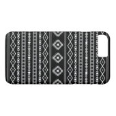 Aztec Wit Grijs Zwart Gemengde Motieven Patroon Case-Mate iPhone Case (Achterkant (Horizontaal))