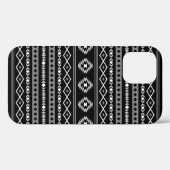 Aztec Wit Grijs Zwart Gemengde Motieven Patroon Case-Mate iPhone Case (Achterkant (horizontaal))