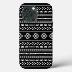 Aztec Wit Grijs Zwart Gemengde Motieven Patroon Case-Mate iPhone Case