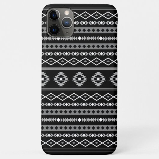Aztec Wit Grijs Zwart Gemengde Motieven Patroon Case-Mate iPhone Case (Achterkant)
