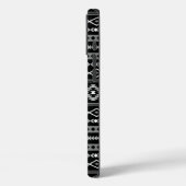 Aztec Wit Grijs Zwart Gemengde Motieven Patroon Case-Mate iPhone Case (Achterkant / Links)