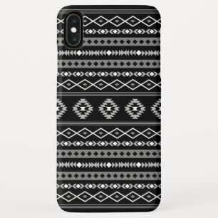 Aztec Wit Grijs Zwart Gemengde Motieven Patroon Case-Mate iPhone Case