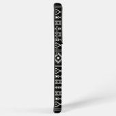 Aztec Wit Grijs Zwart Gemengde Motieven Patroon Samsung Galaxy Hoesje (Rechterkant)