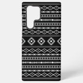 Aztec Wit Grijs Zwart Gemengde Motieven Patroon Samsung Galaxy Hoesje (Achterkant)