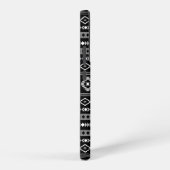 Aztec Wit Grijs Zwart Gemengde Motieven Patroon Samsung Galaxy Hoesje (Rechterkant)