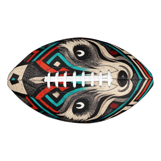 Aztec Wolf Face American Football (Voorkant)