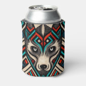 Aztec Wolf Face Blikjeskoeler (Blikje Achterkant)