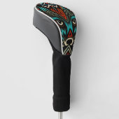 Aztec Wolf Face Golfheadcover (Schuin)