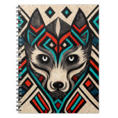 Aztec Wolf Face Notitieboek (Voorkant)