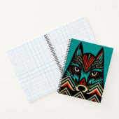 Aztec Wolf Face Notitieboek (Binnen)