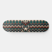 Aztec Wolf Face Persoonlijk Skateboard (Horizontaal)