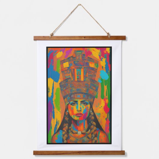 Aztec Woman Art Hangend Wandkleed (Voorkant)