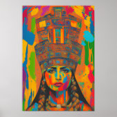 Aztec Woman Art Poster (Voorkant)
