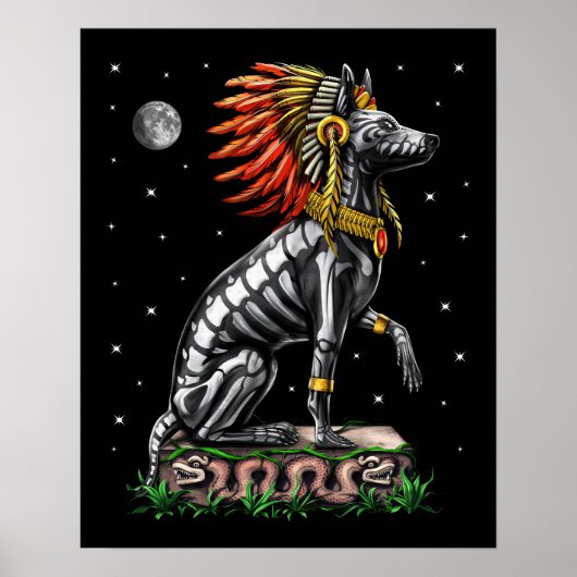 Aztec Xolo Dog Poster (Voorkant)