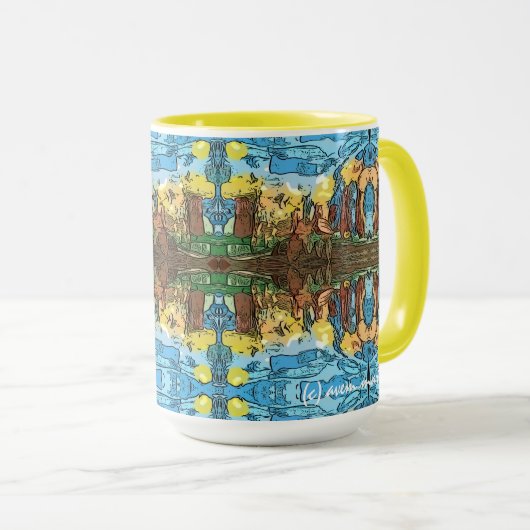 Aztec Yellow Adventure Mok (Voorkant rechts)