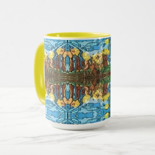 Aztec Yellow Adventure Mok (Voorkant links)