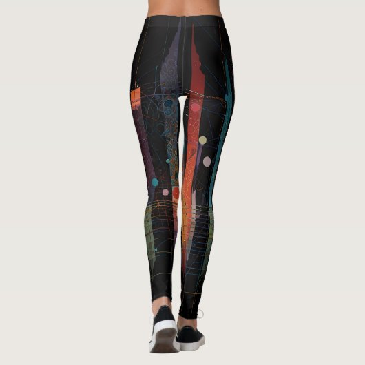 Aztec Zodiac Abstract Mix Leggings (Achterkant)