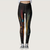 Aztec Zodiac Abstract Mix Leggings (Voorkant)