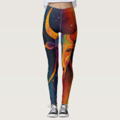 Aztec Zodiac Abstract Mix Leggings (Voorkant)