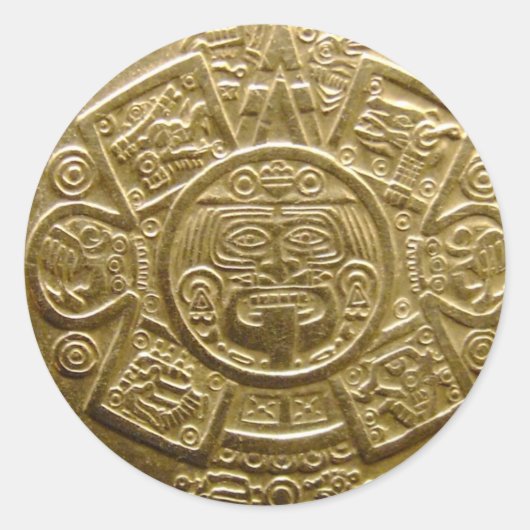 Aztec zonneschijf sticker (Voorkant)