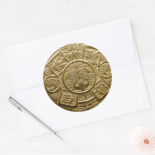 Aztec zonneschijf sticker (Envelop)