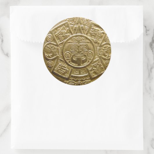 Aztec zonneschijf sticker (Tas)
