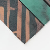 Aztec zuidwestelijk blauw en roze stam fleece deken (Hoek)