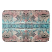 Aztec zuidwestelijke pastel roze en blauw badmat (Voorkant)