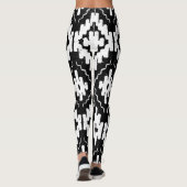 Aztec zwart-wit: etnische print. leggings (Achterkant)