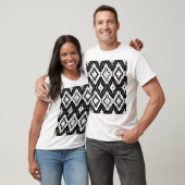 Aztec zwart-wit: etnische print. t-shirt (Unisex)