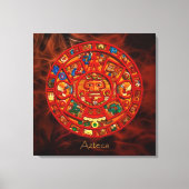 AZTECA ~ Mayan - Aztec Sun Calendar Art Print (Voorkant)