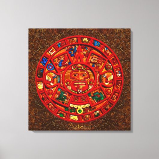 AZTECA ~ Mayan\Aztec Sun Calendar Art Print (Voorkant)