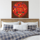 AZTECA ~ Mayan\Aztec Sun Calendar Art Print (Insitu (Slaapkamer))